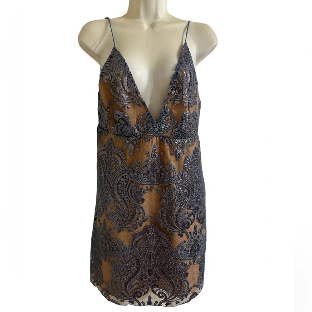 Free People Night Shimmers Mini Dress